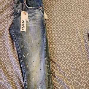 Purple Men's Skinny Jeans - Blue